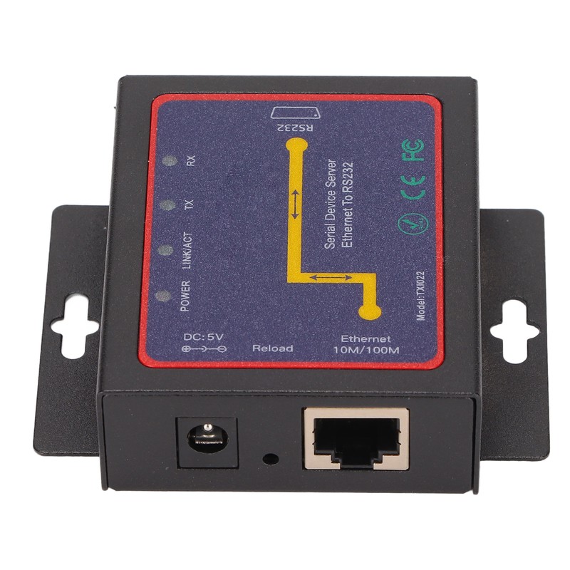 RS232 to RJ45 Converter 10/100M Data Rate 300bps to 230400bps