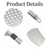 Crescent Pot Strainer Stainless Steel Handheld, Versatile Kitchen Tool for