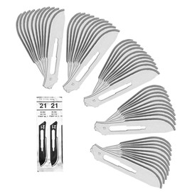 May Scalpel Blades Figure 21 Replacement Blades Sterile Packed for Scalpel Holder No. 4 Including Blade Puller Pack of 50