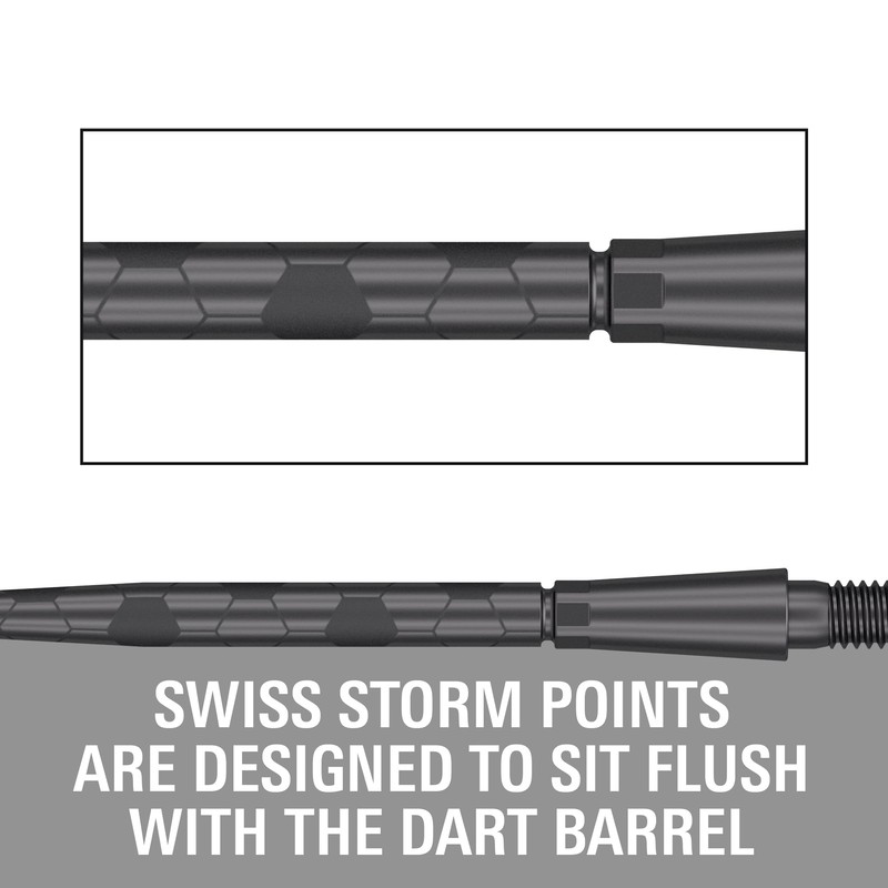TARGET Darts Swiss Point Storm Steel Dart Points, Onyx (3