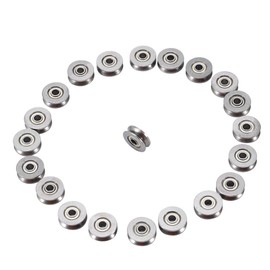 20pcs V623ZZ V Ball Bearing Pulley TOPINCN Rail Ball Bearing Metal Sealed Wire Pulley for Rail Track Linear Motion System 3x12x4mm