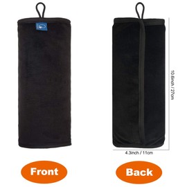 COOLBEBE Seat Belt Pillow for Kids, Extra Soft Support Travel Pillow for Head Neck and Shoulder in Car, Universal Carseat Strap Cushion Pads for Childs Baby People Adults, Black