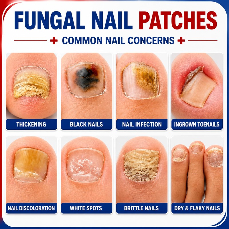 Toenail Care Patches,21 Count Nail Patches for Toenail and Fingernails