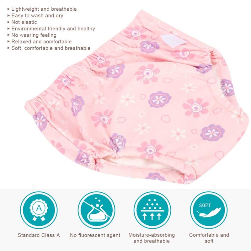 2pcs Baby Pee Potty Training Pants Infant Cotton Training Underwears