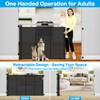 Reinforced 42 Inch Extra Tall Retractable Dog Gate with Reinforced