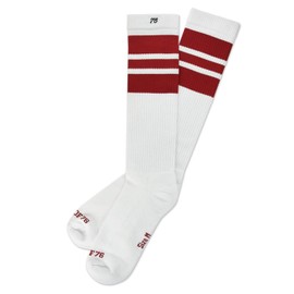 Spirit of 76 Men's & Women's High Retro Socks - White - Red, size: 43-46