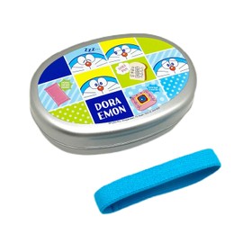 OSK AL-5 Doraemon Lunch Box, 11.8 fl oz (350 ml), Aluminum Children's Bento Box, With Divider, Lunch Belt Included, Made in Japan