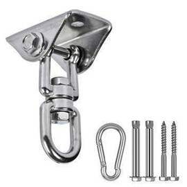 Wall Ceiling Mount Sling,Stainless Steel Ceiling Hook Hammocks Swing, 450 kg Capacity 360° Rotating Swing Hook, Sling Trainer Holder Attachment for Hanging Chair Yoga, Sling Trainer, Punch Bag