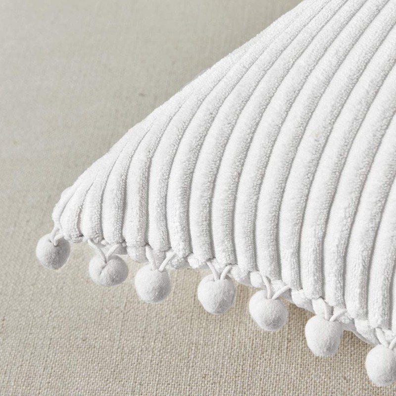 Fancy Homi Set of 2 White Decorative Throw Pillow Covers