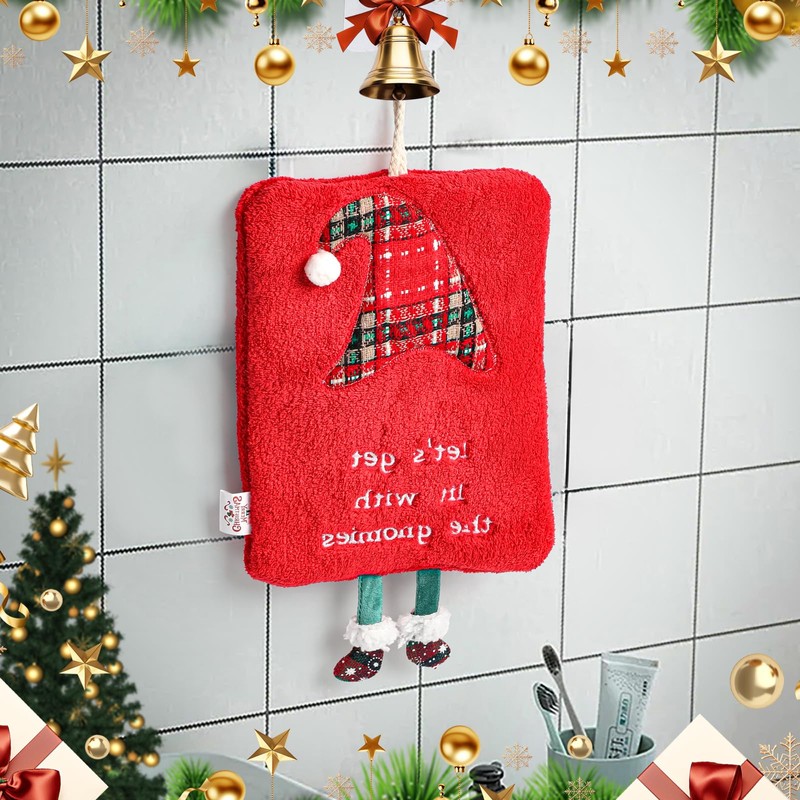 Sailench Christmas Hand Towel, Red Witch Hat Styles,Bathroom Hand Towels