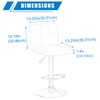 Levoberg Bar Stools Cover Set of 2 Printed Armless Swivel