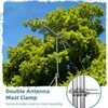 4 Pcs Double Antenna Mast Clamp, 5.9 in U Bolt