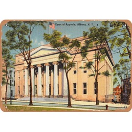 7 x 10 METAL SIGN - New York Postcard - Court of Appeals, Albany, N. Y. - Vintage Rusty Look