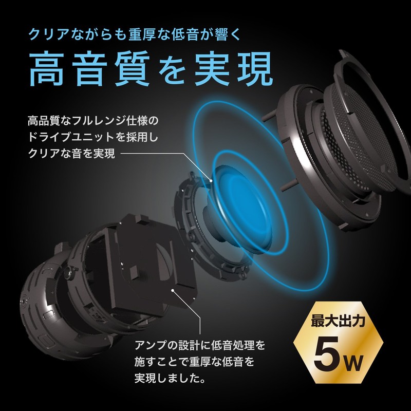 KYOHAYA SOUND GEAR OUTDOOR JKBT098 Bluetooth Speaker, Outdoor Waterproof, IPX8