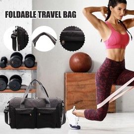 Foldable Duffle Bag for Travel | Packable Duffle Bag | Expandable Portable Luggage Tote for Work Gym Sports Weekend Camping Airplane Hospital