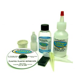 Plastex Plastic Repair Kits - Easily Glue, Repair or Remake Broken Plastic, Fiberglass, Wood & More!. (Standard White Kit)
