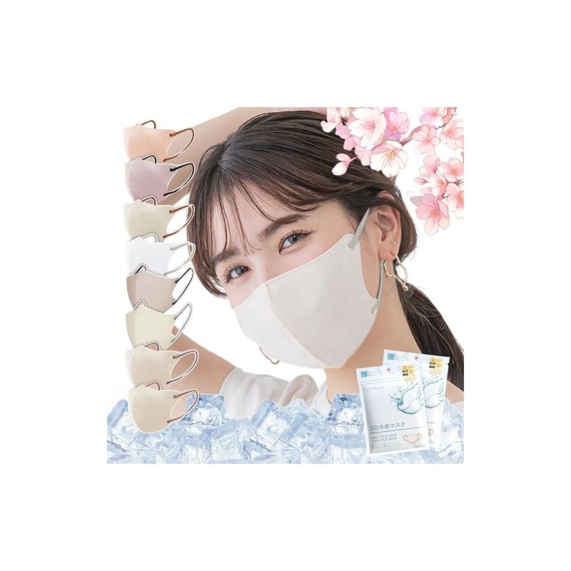 [ｌｉｂｅｒ] 2025春夏向け cicibella マスク 冷感 シシベラマスク バイカラー マスク 不織布 立体マスク