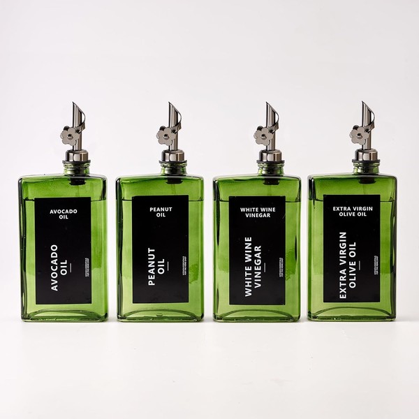 MUVEKA Olive Oil Dispenser Bottle for Kitchen, Vinegar Dispenser Bottle