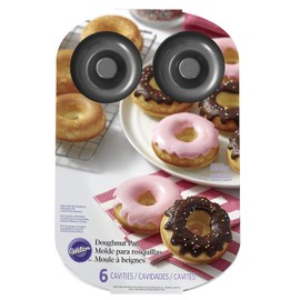 Wilton 03-3115 Non-Stick Donut Baking Tin Large 6 Holes Steel