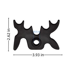 Hufopik 2Pcs Black Plastic Slip-On Bridge Portable Moosehead Bridge Head, Pool Billiard Cue Bridge Head, Billiard Pool Cue Accessories for Pool Table