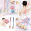 Magik 2-4Pc Long Handle Bath Brush Back Scrub Scrubber Shower
