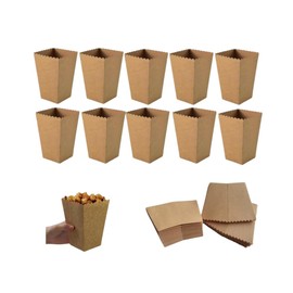 50 bolsas de papel kraft para palomitas de maíz de 22 onzas, tazas de palomitas de maíz desechables, tazas de freír francés, bolsas individuales para botanas de palomitas de maíz, cajas de Pascua para