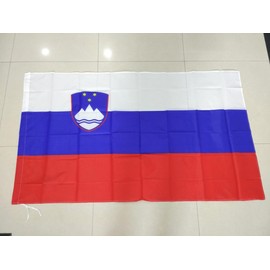 F NODE Slovenia Flag, Large Flag, 59.1 x 35.4 inches (150 x 90 cm), Size 4, Polyester, Interior, Sports Support