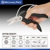 MichaelPro Angled Scissors, 7-Inch Electrician Scissors Cuts Kevlar & Wire