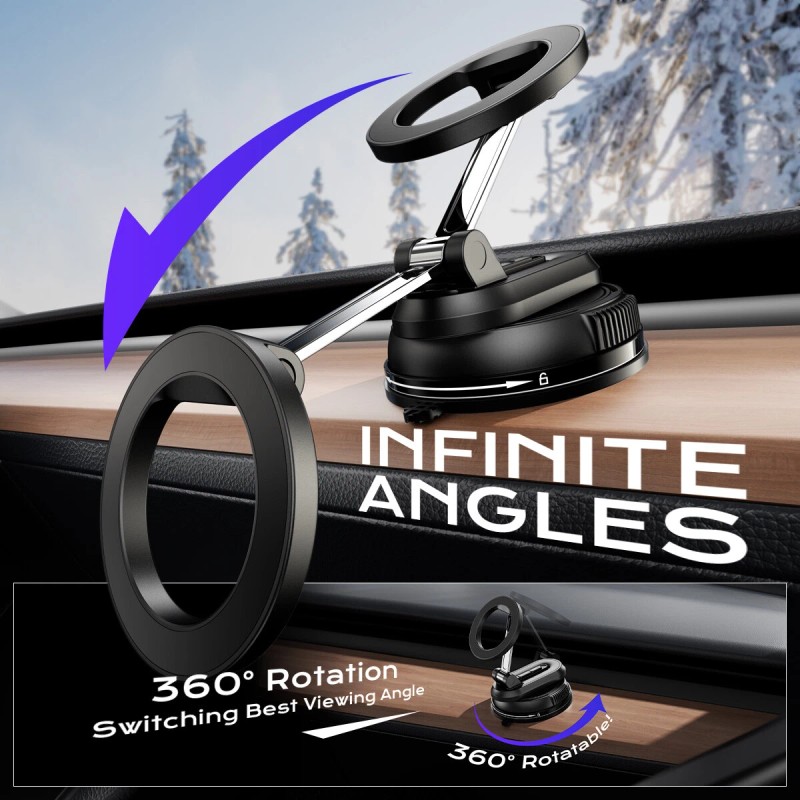 Universal 360° Removable Universal Mount Holder Car Stand Windshield For