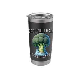Broccoli Hair Gen Z Haircut Funny Perm Quote Stainless Steel Insulated Tumbler