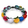 FlashingBlinkyLights Rainbow LED Lighted Floral Wreath Flower Crown Light Up