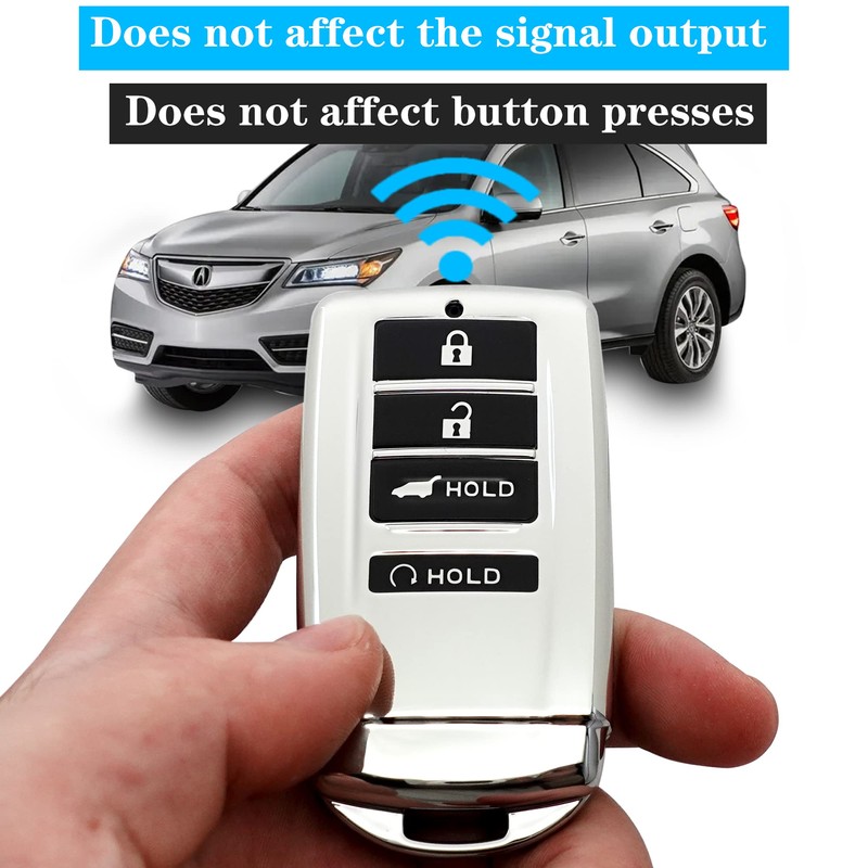 Kirsnda for Acura Key fob Cover case,with Keychain fit MDX