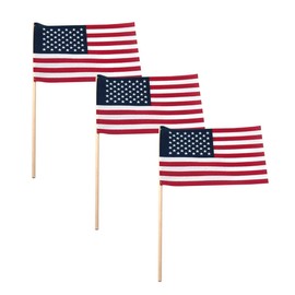 Super Tough USA Stick Flag 4" x 6" No Tip - US Made - 3 Pack