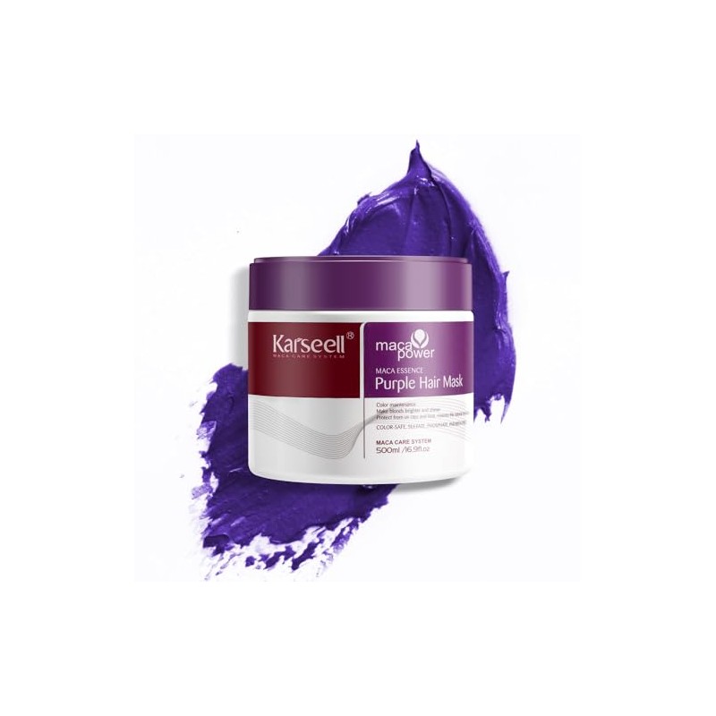 Karseell Mascarilla Acondicionadora con Color, Púrpura, 16.9 floz