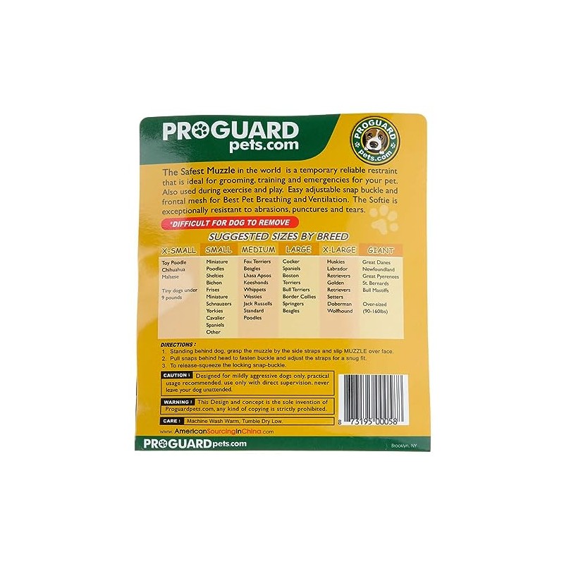 Proguard Softie Dog Muzzle, Extra Small