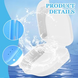 XUZOPIM Pack of 3 Braces Box Dental Splint Box Brace Box with Lanyard Denture Storage for Denture Box Funny Bite Splint