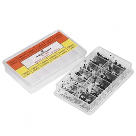 Watch Crown O Rings with Box, Watch Repair Kit, 12 Sizes Rubber Washer Watches Crown Head O-Rings Waterproof Sealing Washer Ring Box Set for Repairing Watches Black