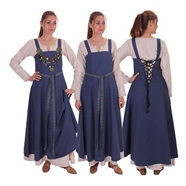 byCalvina - Calvina Costumes Canna Cotton Canvas - Apron Blue - Blue-XS/S