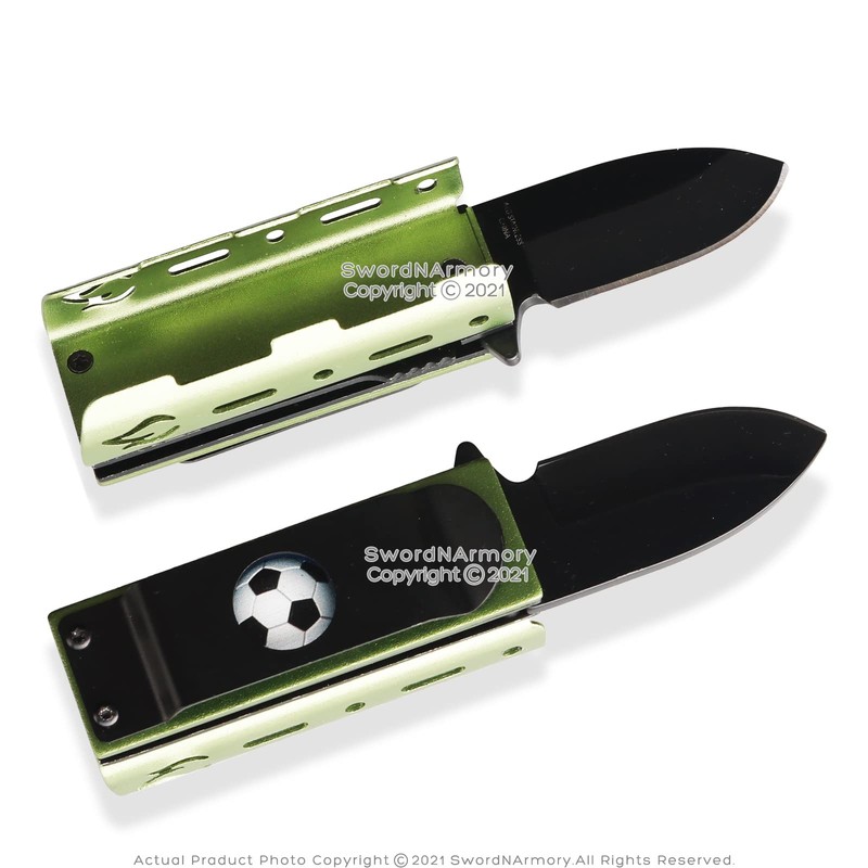 Munetoshi Ball 1.75” Blade Pocket Knife Lighter Holder Green
