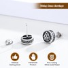 Viking Earrings for Men 925 Sterling Silver Viking Runes Earrings