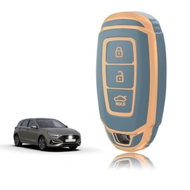 TOOMUME Car Key Cover TPU, Car Key Case Fit for Hyundai i10 i20 i30 i20N i30N Santa Fe IG Grandeur Kona Elantra Tucson Accent Solaris, Protective Key Fob Cover Key Fob Case - Smart Key