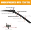 Universal UTV & Golf Cart Wiper Blade with Manual Wiper
