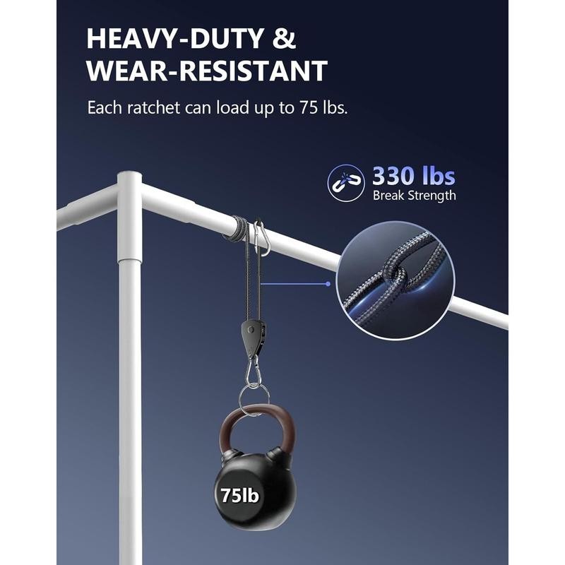 Retractable Heavy Duty Ratchet Tie Down Straps [4 Pack 8ft