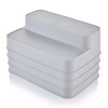 Minky 2 Tier Shelf Organisers - 4 Pack Cupboard Organiser,