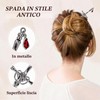 6 pezzi fermagli per capelli spada in stile cinese bacchette