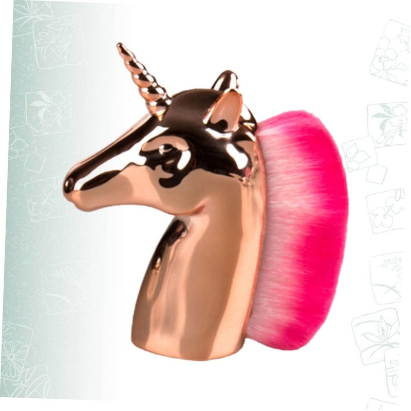 PACKOVE 1pc Shape Cosmetics Brush Bristles and Golden Handle for