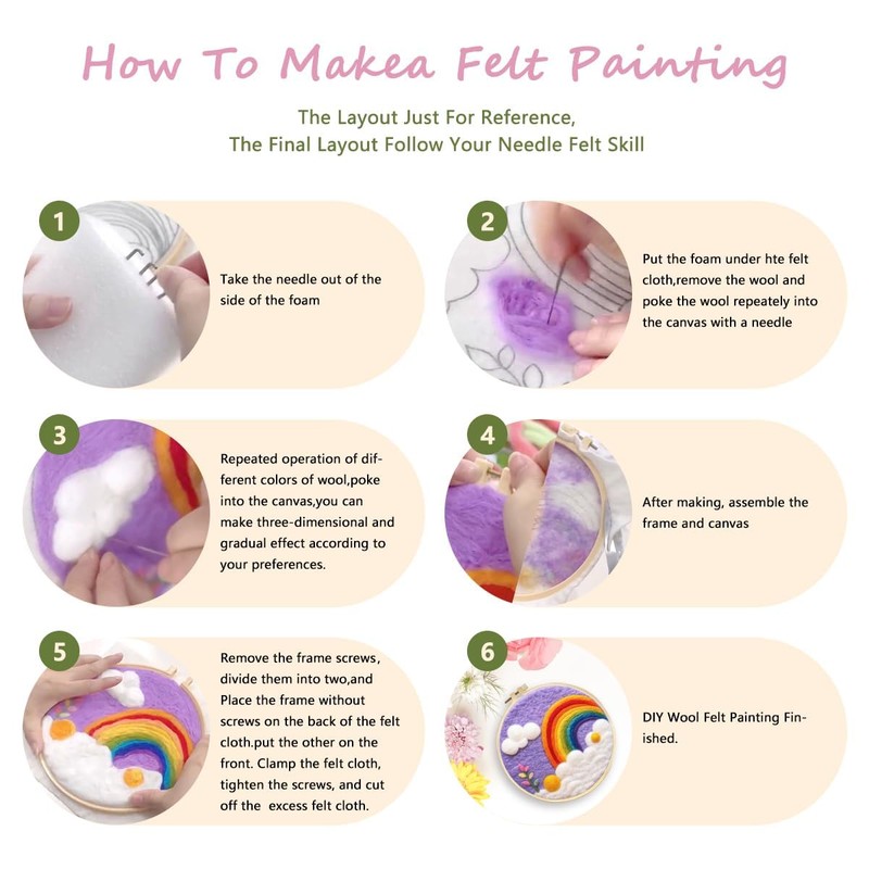 Needle Felting Kit for Beginner – Cat Needle Wool Felting