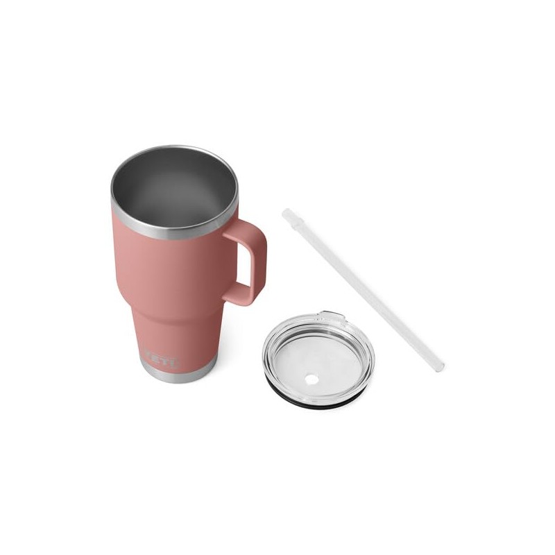 YETI Rambler Straw Cup, Sandstone Pink, 1035 ml