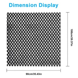Pinsheng Universal Non-Slip Mat, 90 x 100 cm, PVC Non-Slip Underlay, Multipurpose, Can be Cut to Size and Washable, Non-Slip Mat for Drawers, Car, Trunk, Kitchen, Shelf, Palette, Carpet (Black)