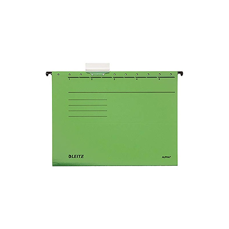 Leitz Alpha-Suspension File Coloured Chipboard-Green -